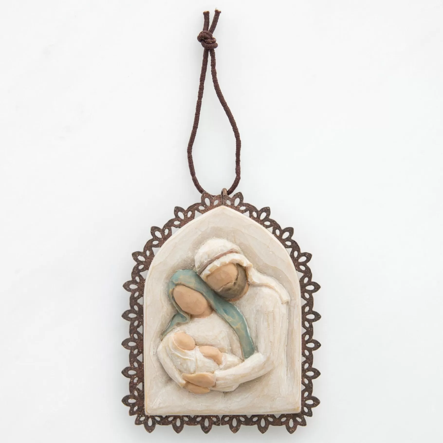 Store Willow Tree Holy Family Metal-Edged Ornament